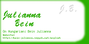 julianna bein business card